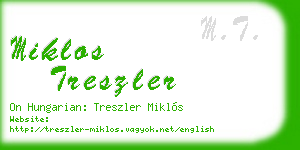 miklos treszler business card